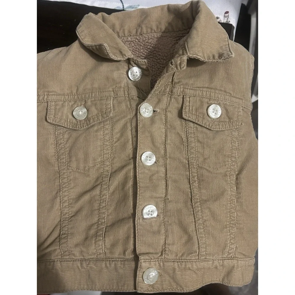 Gap Corduroy Chore Jacket Infant 6-12 Months‎ Brown Sherpa Lined 535